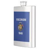 Flasque Drapeau du Wisconsin (Gauche)