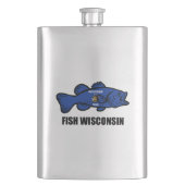 Flasque Drapeau du Wisconsin de poisson (devant)