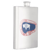 Flasque Drapeau du Wyoming montant Carabiner (Droite)
