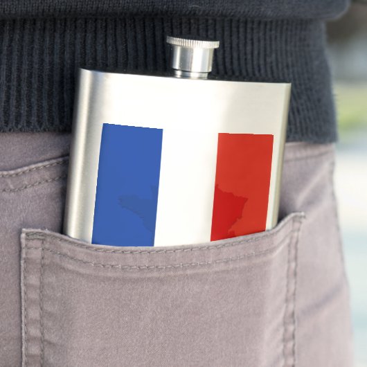Flasque drapeau français (En situation)