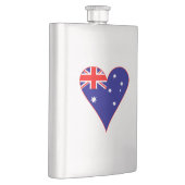 Flasque Drapeau Funky Australie en forme de cœur avec une (Droite)