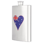 Flasque Drapeau Funky Australie en forme de cœur avec une (Gauche)