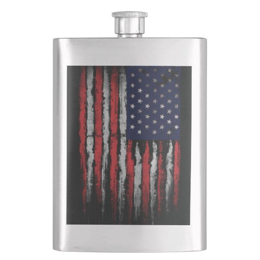 Flasque Drapeau Grunge U.S.A (devant)