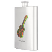 Flasque Drapeau jamaïcain de guitare rastafarienne (Gauche)