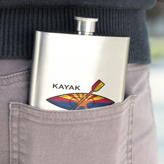 Flasque Drapeau Kayak Arizona (En situation)