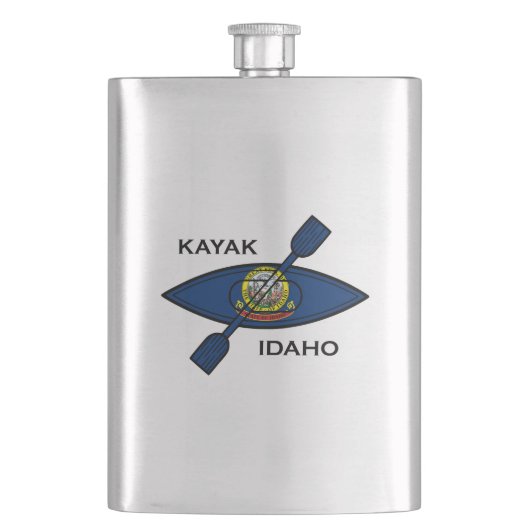 Flasque Drapeau Kayak Idaho (devant)