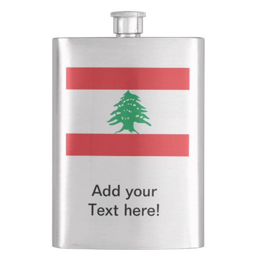 Flasque Drapeau libanais (devant)