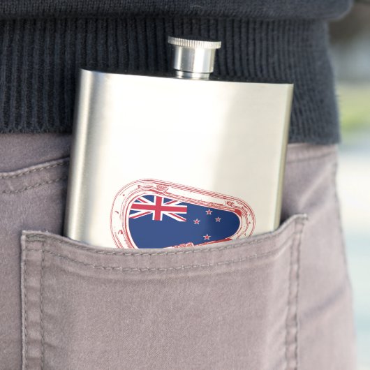 Flasque Drapeau néo-zélandais Escalade carabiner (En situation)