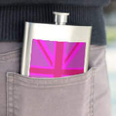 Flasque Drapeau rose Fuchsia Union Jack (En situation)