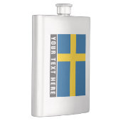 Flasque Drapeau suédois de cadeau fait sur commande de (Droite)