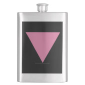 Flasque Drapeau triangle rose de SlipperyJoe's symbole ros (devant)