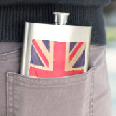 Flasque DRAPEAU UNION JACK grunge (En situation)