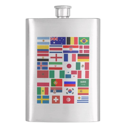FLASQUE DRAPEAUX DE L'ÉQUIPE DE FOOTBALL 2018 (devant)