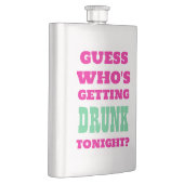 Flasque Drôle Citation en gras rose épais (Droite)