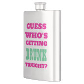 Flasque Drôle Citation en gras rose épais (Gauche)