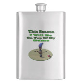Flasque Drôle Pelouse Bowler Cette Saison, Hip Flask (devant)