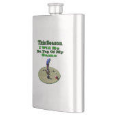Flasque Drôle Pelouse Bowler Cette Saison, Hip Flask (Gauche)