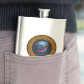 Flasque "Du fond de la mer" Navire Porthole Octopus (En situation)