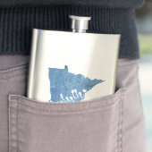 Flasque Duluth Minnesota Grain de bois (En situation)