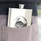 Flasque Eagle Wild Animal Nature Illustration Art tatouage (En situation)