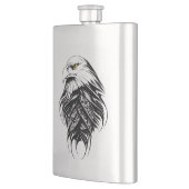 Flasque Eagle Wild Animal Nature Illustration Art tatouage (Gauche)