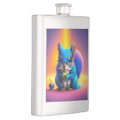 Flasque Écureuil Bleu Mangeant Un Fruit (Droite)