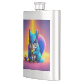 Flasque Écureuil Bleu Mangeant Un Fruit (Gauche)