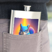 Flasque Écureuil Bleu Mangeant Un Fruit (En situation)