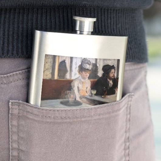 Flasque Edgar Degas - Dans un café / L'Absinthe (En situation)