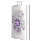 Flasque Élégance florale Art fractal violet abstrait moder (Gauche)