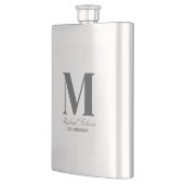 Flasque Elegant Monogram & Name Groomsmen Gift Flask (Gauche)