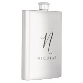 Flasque Élégant monogramme classique (Droite)