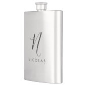 Flasque Élégant monogramme classique (Gauche)