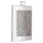 Flasque Élégant Motif Fleur rose Douce Fleur Fleur de Ceri (Droite)