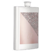 Flasque Elegant Rose Gold Monogram Classic Flask (Droite)