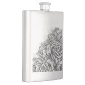 Flasque Élégant Rose gravé (Droite)