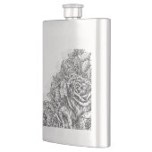 Flasque Élégant Rose gravé (Gauche)