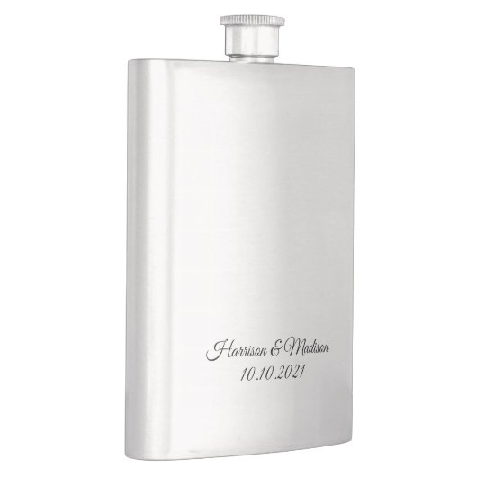 Flasque Elégant script personnalisé texte chic cadeau Mari (Droite)