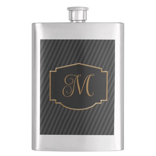 Flasque Élégant, Sophistiqué Monogramme (devant)
