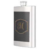 Flasque Élégant, Sophistiqué Monogramme (Gauche)