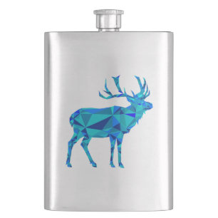 Flasque Elk géométrique bleu