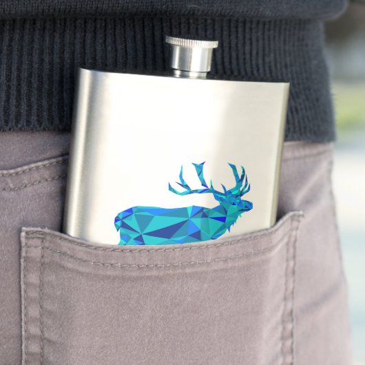 Flasque Elk géométrique bleu (En situation)