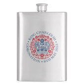 Flasque Emblème de couronnement du roi Charles III, souven (devant)