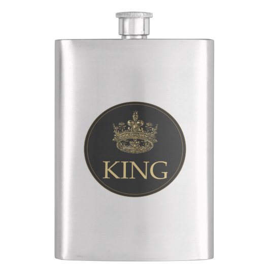 Flasque Emblème royal du roi et de la couronne (devant)