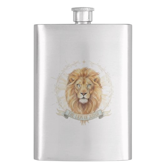 Flasque en acier inoxydable 8oz Lion de Juda Class (devant)