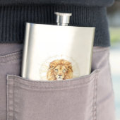 Flasque en acier inoxydable 8oz Lion de Juda Class (En situation)