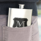 Flasque en acier inoxydable avec monogramme person (En situation)