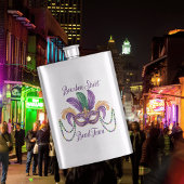 Flasque en acier inoxydable Mardi Gras Design Clas