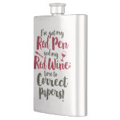 Flasque Enseignant Rouge Stylo Rouge Vin (Gauche)