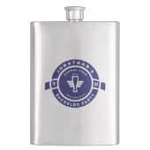 Flasque Enterrement de vie de garçon bleu marine Badge Biè (devant)